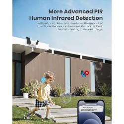 Solar Panel Security Cameras Wireless Outdoor - Battery Powered Cameras for Home Security WiFi Camera