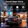 4K WiFi Dash Cam Front and Rear Inside, 2160P+1080P+1080P FHD 3 Channel Dash Camera for Cars, 360° All Sides Dashcam, Free 64G SD Card