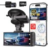 K Dash Cam Front and Rear, STARVIS 2 Sensor, Touch Screen 3.18", 128GB Card Included, Voice Control, 5.8GHz WiFi Car Dash Camera