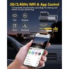 Dash Cam Front and Rear Camera – 4K+1080P Dual Dash Camera for Cars with 64GB SD Card, 5GHz WiFi & App Control, Night Vision, Parking Mode, G-Sensor, Loop Recording