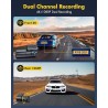 Dash Cam Front and Rear Camera – 4K+1080P Dual Dash Camera for Cars with 64GB SD Card, 5GHz WiFi & App Control, Night Vision, Parking Mode, G-Sensor, Loop Recording