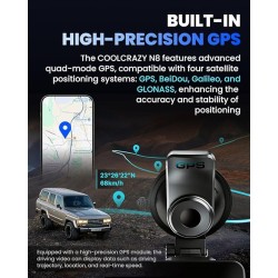 Dash Cam Front Rear: 4K+1080P Full HD Dashcam Free 64GB Card, with 5G WiFi GPS, Dual Dash Camera for Cars with 3" IPS Screen, Night Vision