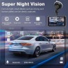 2.5K Dash Cam Front and Rear,64G SD Card,1600P+1080P FHD Dual Dash Camera for Cars,176°+160° Wide Angle,3.2'' IPS Screen Dashcam