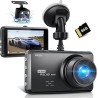 2.5K Dash Cam Front and Rear,64G SD Card,1600P+1080P FHD Dual Dash Camera for Cars,176°+160° Wide Angle,3.2'' IPS Screen Dashcam