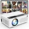 Mini Projector, Upgraded Bluetooth Projector with Screen, 1080P Full HD Portable Projector, Movie Projector Compatible with TV Stick Smartphone/HDMI/USB, indoor & outdoor use