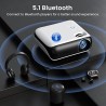 1080P Bluetooth Projector, Full HD Portable Outdoor Movie Projector with Built-in Speaker, Compatible with Smartphone, HDMI, USB, AV, Fire Stick, PS5 for Home, Bedroom, Outdoor Use
