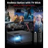 Mini Projector, 2025 Upgraded Full HD 1080P Support Video Projector, Portable Small Movie Projector