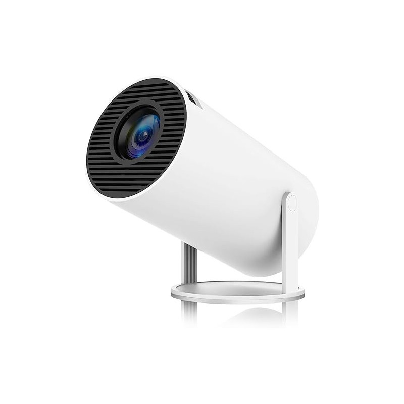 Mini Projector, Support 4K 1080P Portable Projector with Dual Band WIFI6 5G Wireless 5.2 Bluetooth Android 11, 200 ANSI Lumens, 180° Rotatable