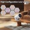 Projector with wifi and bluetooth, rotate at any angle, outdoor portable, automatic button calibration for mobile phones, tv sticks, laptops