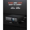 【360°Adjustable Stand & Auto Focus/Keystone】Mini Projector with WiFi and Bluetooth, Native 1080P Portable Outdoor Movie Projector