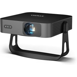 【360°Adjustable Stand & Auto Focus/Keystone】Mini Projector with WiFi and Bluetooth, Native 1080P Portable Outdoor Movie Projector