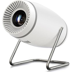 Mini Projector, Projector with WiFi and Bluetooth, 4K 1080P Support Portable Projector 180° Rotatable 130'' Screen Movie Projector Auto Keystone Compatible