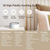 White Noise Sound Machine with Nursery Lamp, Mood Lighting, 7 Colour Night Light, 30 Soothing Sounds for Baby/Adult. Timer, Plug in, Memory Function, Touch Control