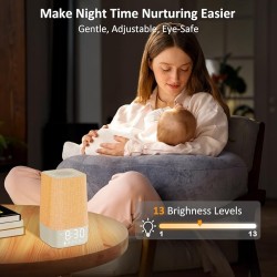 White Noise Sound Machine: 30 Soothing Sounds, Sunrise Alarm Clock for Gentle Wake Up, Adjustable Volume & Night Light, Timer, Ideal for Adults, Kids and Babies - Easy to Sleep, Relax, Focus