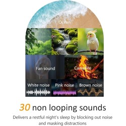 White Noise Sound Machine: 30 Soothing Sounds, Sunrise Alarm Clock for Gentle Wake Up, Adjustable Volume & Night Light, Timer, Ideal for Adults, Kids and Babies - Easy to Sleep, Relax, Focus