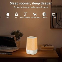 White Noise Sound Machine: 30 Soothing Sounds, Sunrise Alarm Clock for Gentle Wake Up, Adjustable Volume & Night Light, Timer, Ideal for Adults, Kids and Babies - Easy to Sleep, Relax, Focus