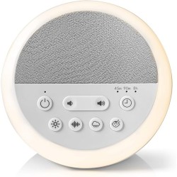 White Noise Sound Machine, With Soft Night Light & Sleep Timer, 20 Sound Options Including Lullabies, Nature & Pink Noise, Sleep Aid For Baby & Adults