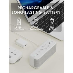 Sound Machine for Adults, USB Rechargeable White Noise Machine for Office Privacy & Noise Canceling, 42 Soothing Sound with Lullabies & Fan Sounds, Auto-Off Timer & 8-Level Volume Control
