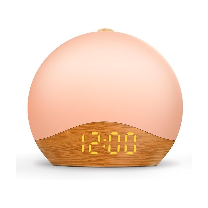 Sunrise Alarm Clock White Noise Sound Machine with 26 Soothing Sounds, 17 NightLights, Bluetooth Speaker, Wake Up Light Alarm Clock for Bedrooms, Heavy Sleepers, Ideal Gift for Baby, Kids, Seniors