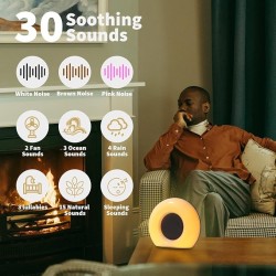 Sound Machine White Noise Machine with 30 Soothing Sounds 36 Levels Volume 5 Timers and Memory Function Effectively Blocks Noise Ideal Sleep Machine for Baby Kids Adults