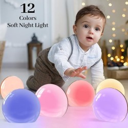 Meditation White Noise Sound Machine with 30 Soothing Sounds 12 Colors Night Light 10 Brightness Levels 32 Volume Level 4 Timers and Memory Function Sleep Machine for Baby Kids Adults