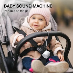 Portable Sound Machine for Baby Adults,LEICEX Travel Sound Machine,15 Non-Looping Sound Timer and Memory Play