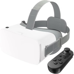 VR Headset for Phone with Controller, Anti-Blue Eyes Protected HD Lenses, 110° FOV Virtual Reality Headsets VR Goggles