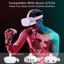 Fast Charging Battery Pack for Meta Quest 3S/3 and Oculus 2, 18W 5000mAh Head Strap Battery for Quest 3S/3/2 Accessories -Lightweight & Portable Rechargeble Extended Battery Extra VR Playtime