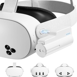 Fast Charging Battery Pack for Meta Quest 3S/3 and Oculus 2, 18W 5000mAh Head Strap Battery for Quest 3S/3/2 Accessories -Lightweight & Portable Rechargeble Extended Battery Extra VR Playtime