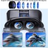 VR Headset, 3D Virtual Reality Goggles for iPhone & Android with Controller, Compatible 4.5-6.7 inch, Anti-Blue 3D Glasses Headset Helmets for Kids & Adults, for Movies,TV & Video Games