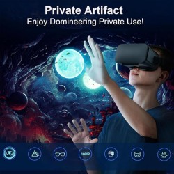 VR Headset, 3D Virtual Reality Goggles for iPhone & Android with Controller, Compatible 4.5-6.7 inch, Anti-Blue 3D Glasses Headset Helmets for Kids & Adults, for Movies,TV & Video Games