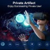 VR Headset, 3D Virtual Reality Goggles for iPhone & Android with Controller, Compatible 4.5-6.7 inch, Anti-Blue 3D Glasses Headset Helmets for Kids & Adults, for Movies,TV & Video Games