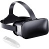 VR Headset, 3D Virtual Reality Goggles for iPhone & Android with Controller, Compatible 4.5-6.7 inch, Anti-Blue 3D Glasses Headset Helmets for Kids & Adults, for Movies,TV & Video Games