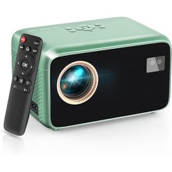 【Electric Focus】4K Projector with WiFi and Bluetooth, TMY Portable Projector with Zoom Function, Movie Projector for Phone/TV