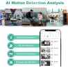 Security Cameras Wireless Outdoor, 2K Battery Powered AI Motion Detection Spotlight Siren Alarm WiFi Surveillance Indoor Home Camera, Color Night Vision 2-Way Talk